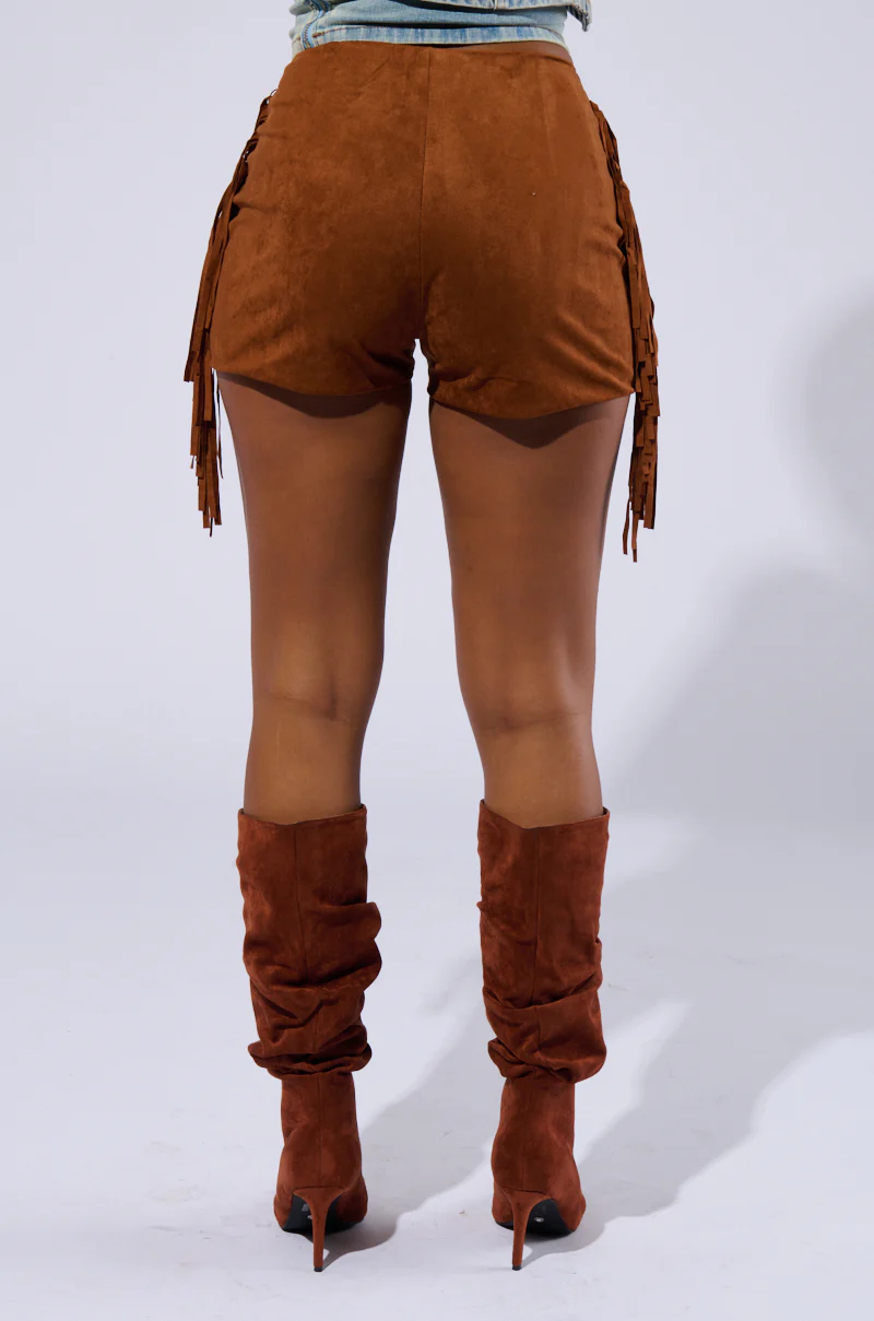 THE RODEO SHOW SHORT IN BROWN SUEDE - Image 5