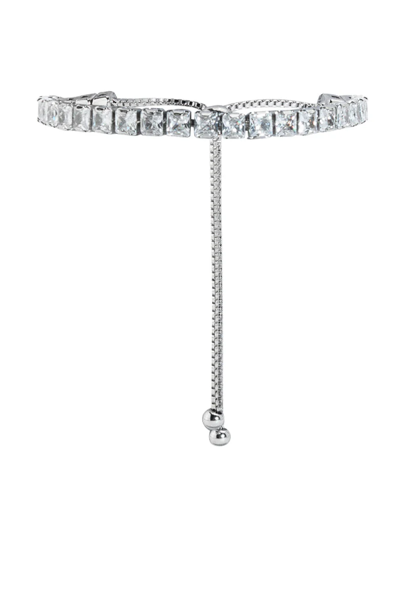 THE ULTIMATE CZ SLIDER BRACELET IN SILVER - Image 2