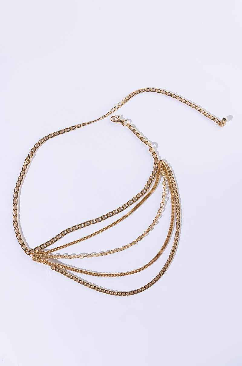 THE WILD ONES GOLD 5 LAYER CHAIN BELT - Image 2