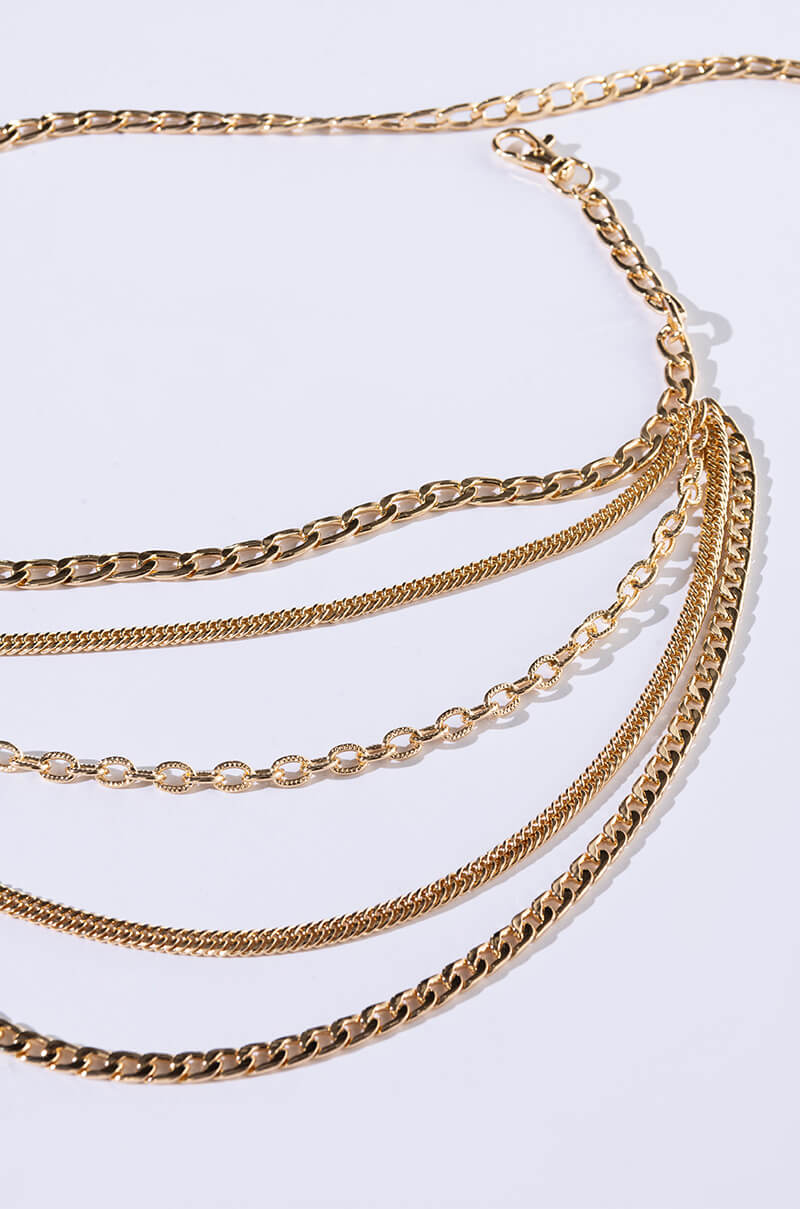 THE WILD ONES GOLD 5 LAYER CHAIN BELT - Image 3