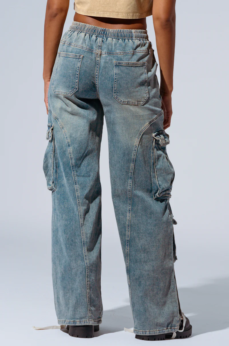 THINK ABOUT IT DENIM CARGO PANT - Image 3