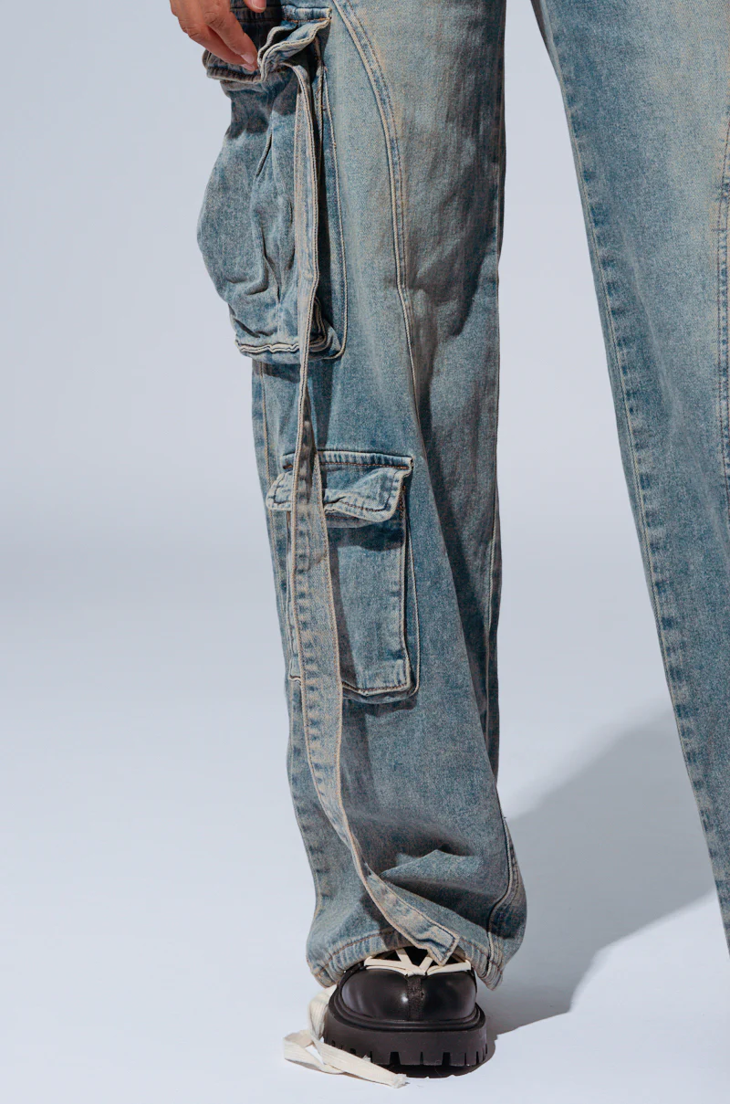 THINK ABOUT IT DENIM CARGO PANT - Image 7