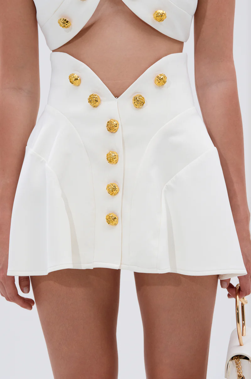 THINK ABOUT ME MINI SKIRT IN WHITE - Image 7