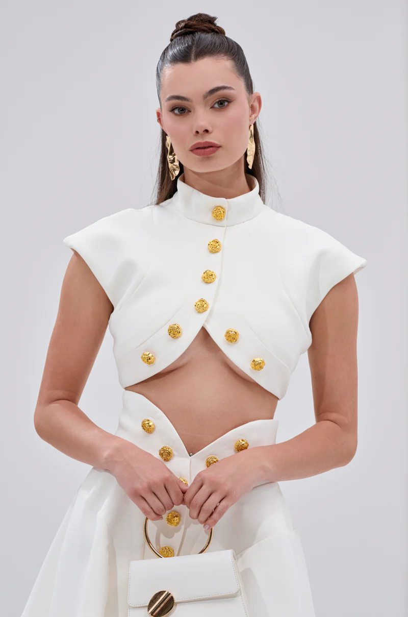 THINK ABOUT ME SLEEVELESS BLOUSE IN WHITE - Image 2