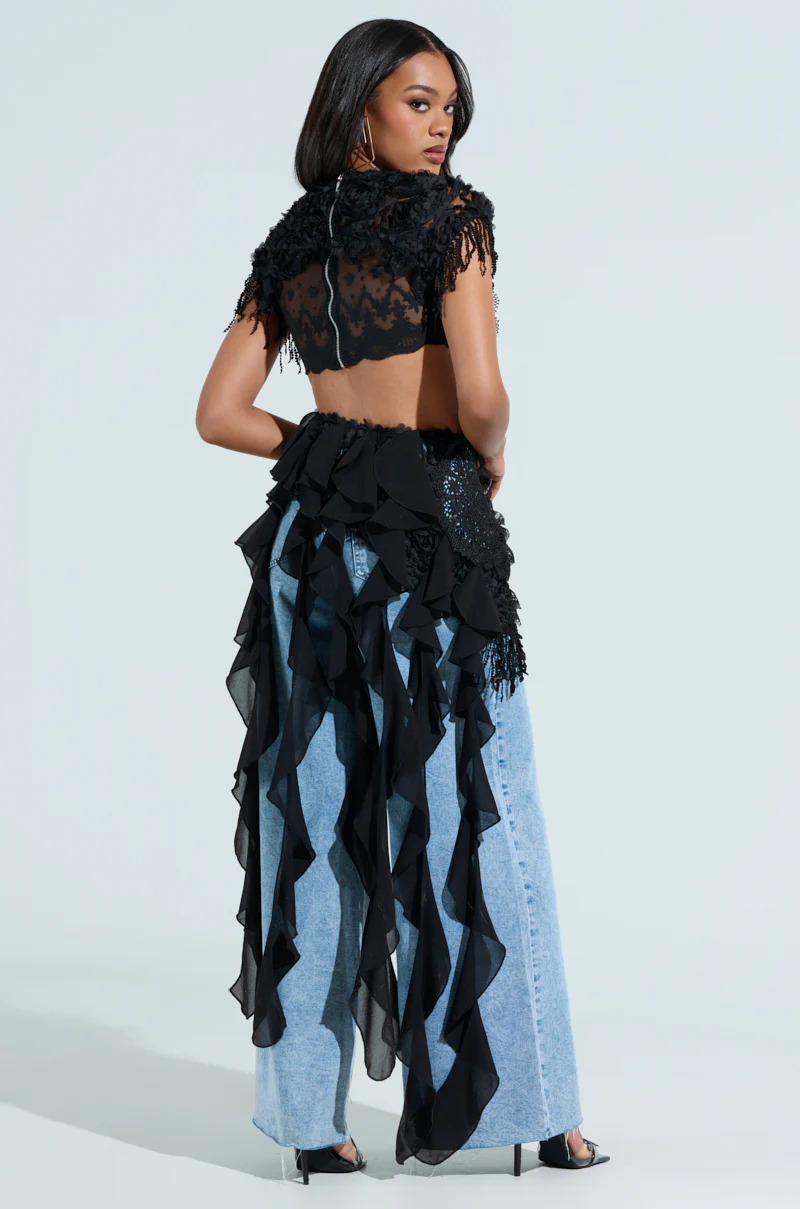 THINK ABOUT ME TOP IN BLACK - Image 5