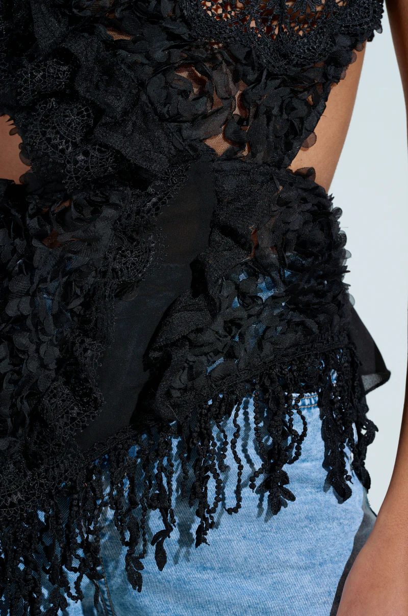THINK ABOUT ME TOP IN BLACK - Image 8