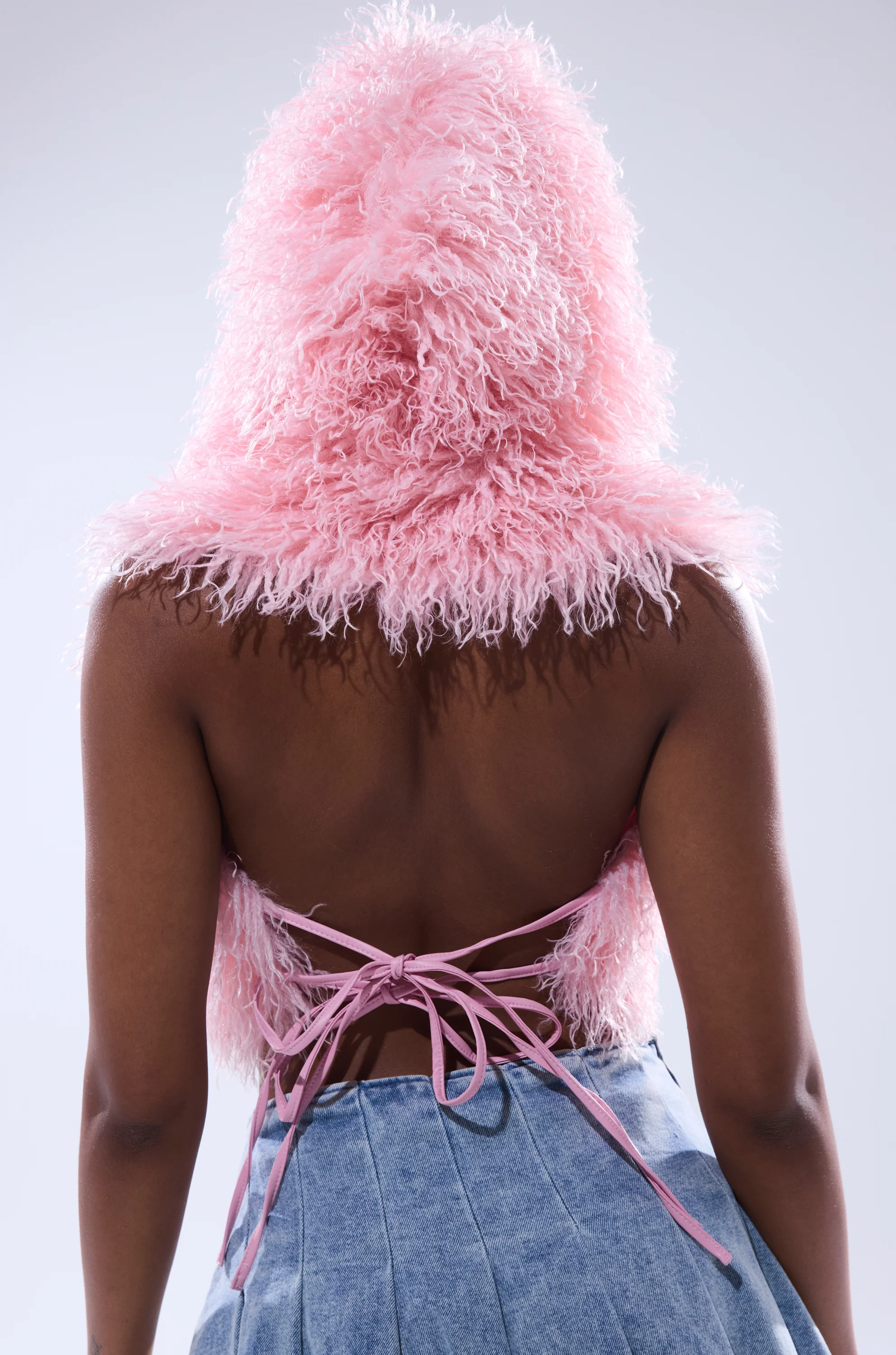THINK ABOUT YOU ALL THE TIME FUR BLOUSE IN PINK - Image 6
