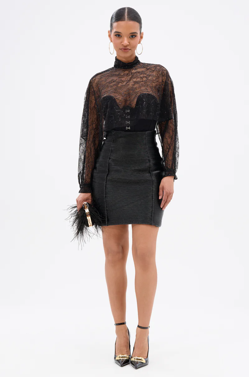 THIS IS THE LIFE FAUX LEATHER MINI SKIRT - Image 6