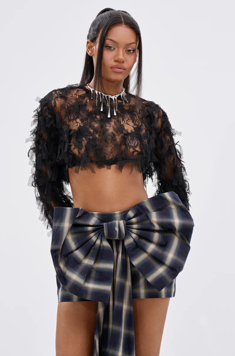 THOUGHT YOU KNEW CROPPED FRINGE TOP - Image 2