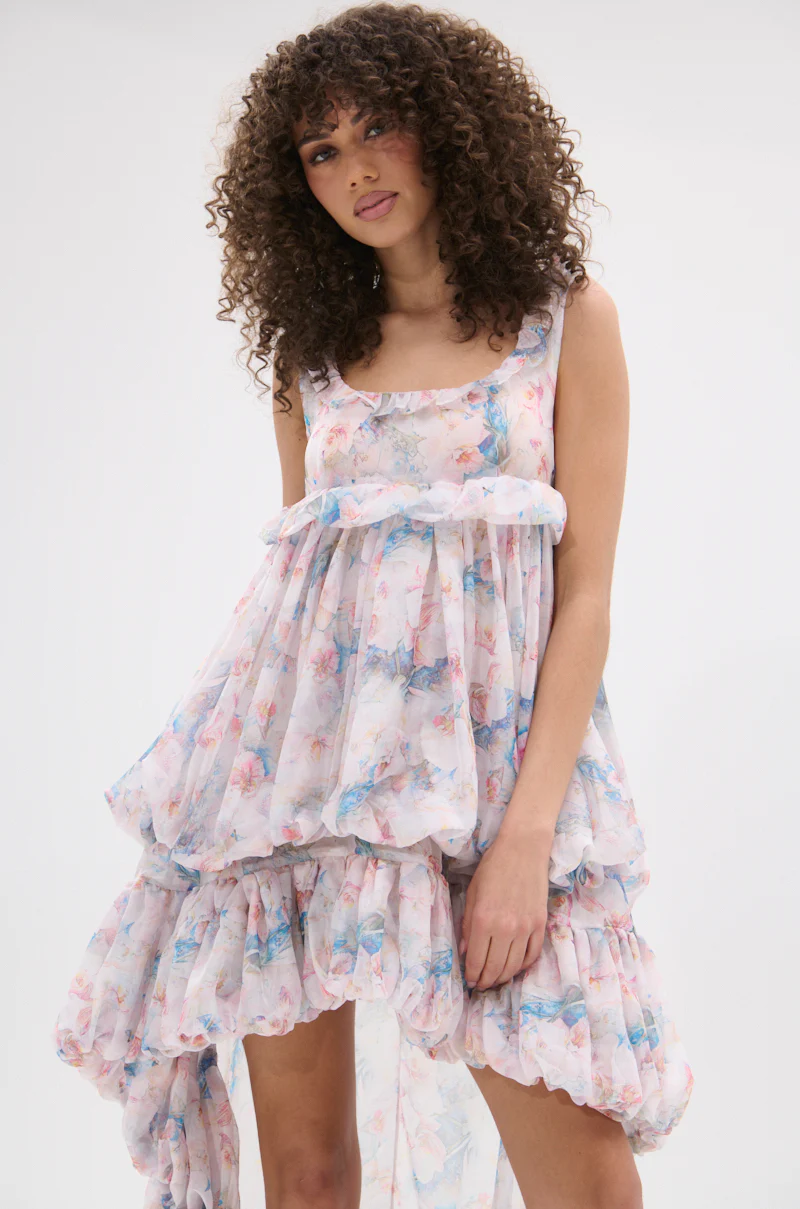 THROUGH THE MEADOW RUFFLE HIGH LOW DRESS - Image 2