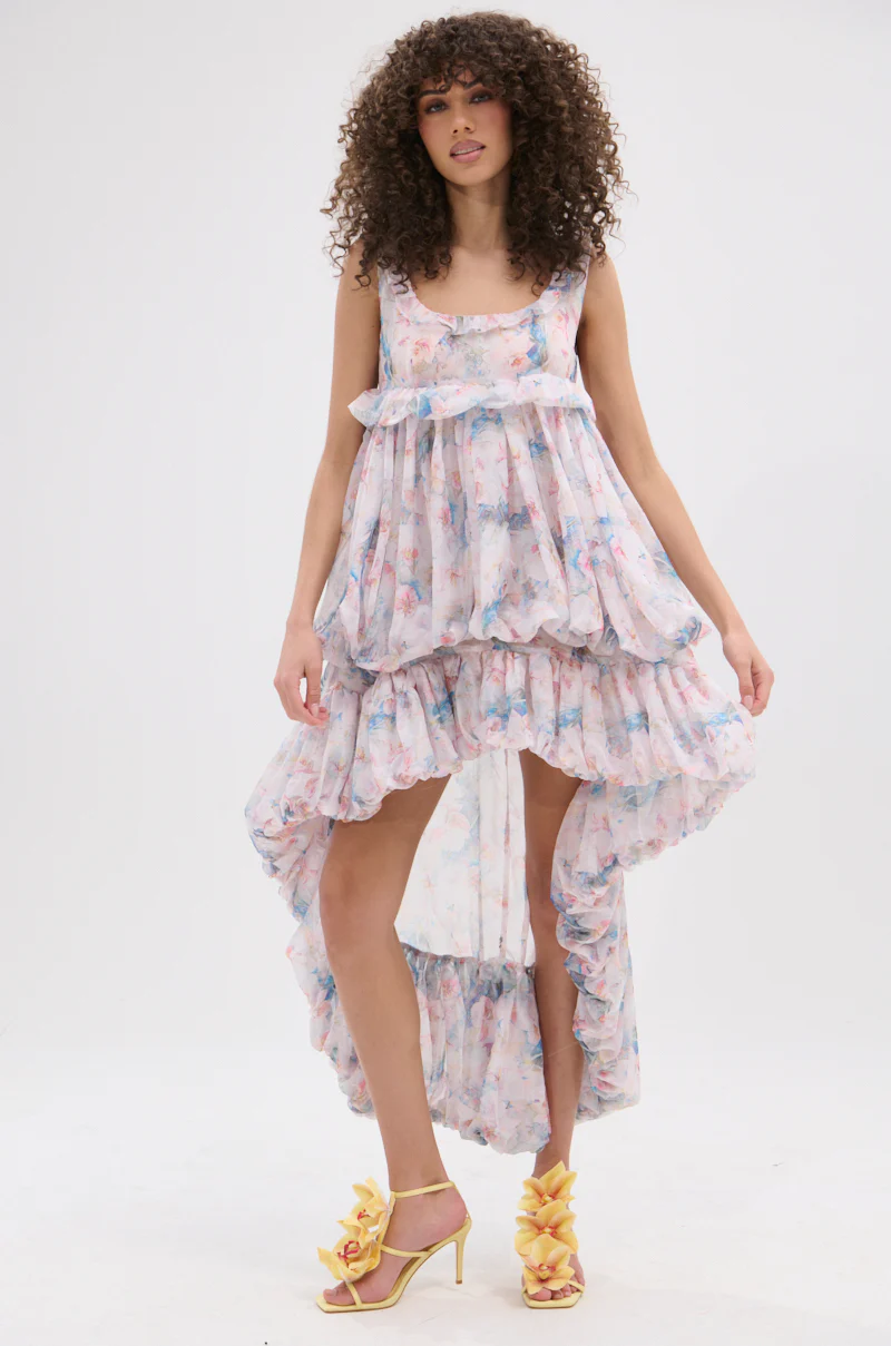 THROUGH THE MEADOW RUFFLE HIGH LOW DRESS - Image 3