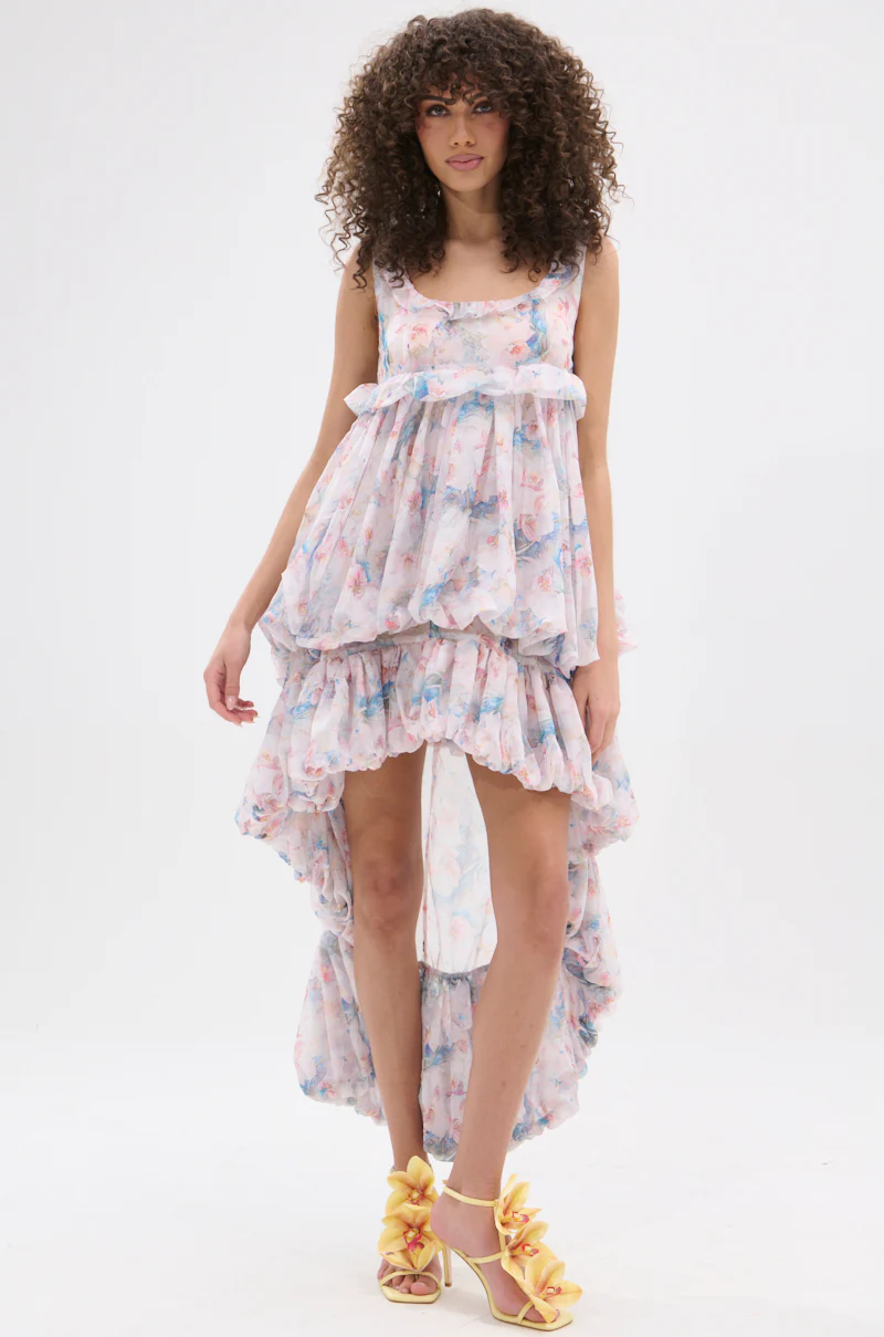 THROUGH THE MEADOW RUFFLE HIGH LOW DRESS - Image 4