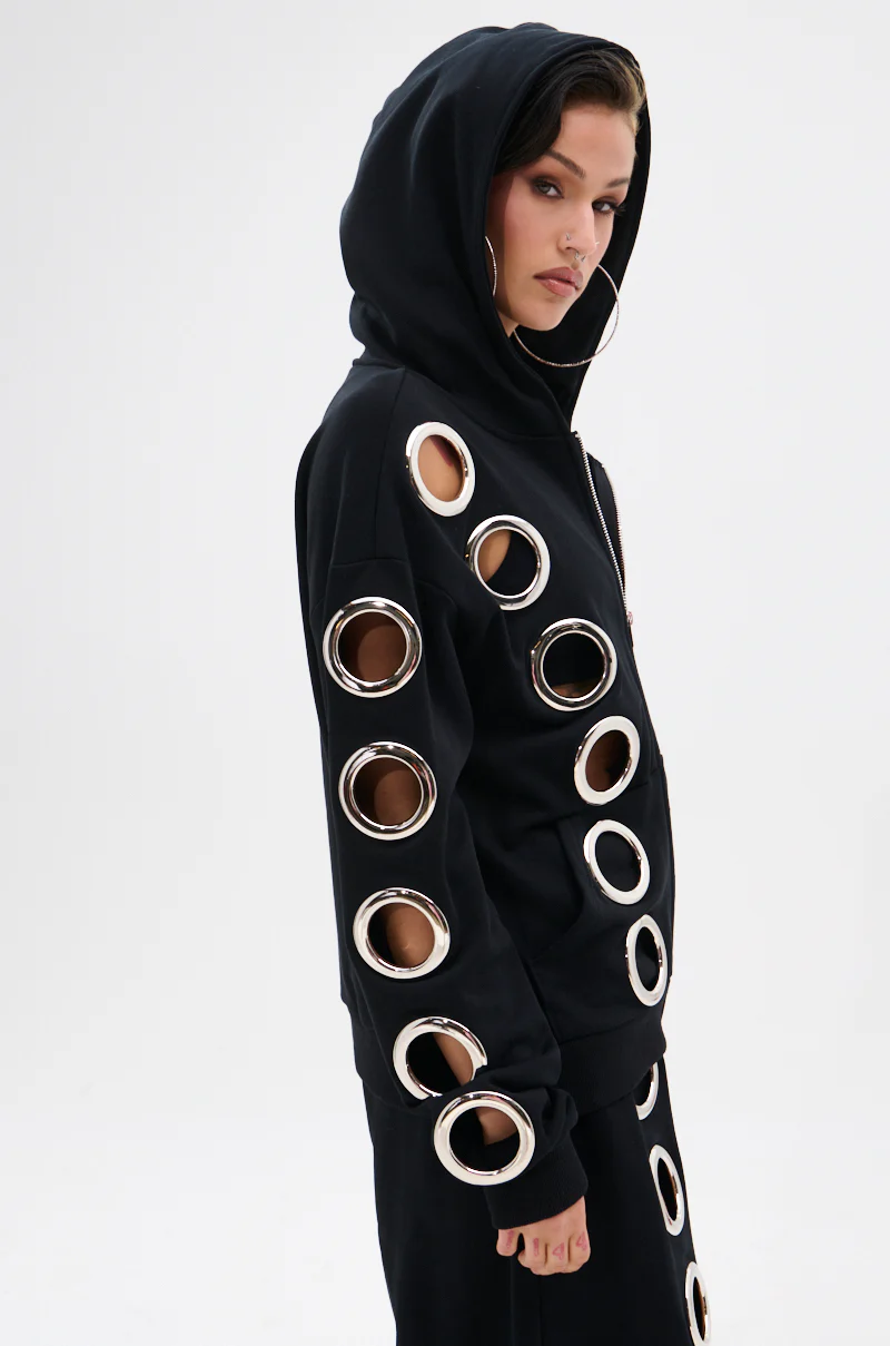 THROUGH THE NIGHT SWEATSHIRT WITH HOLES - Image 5