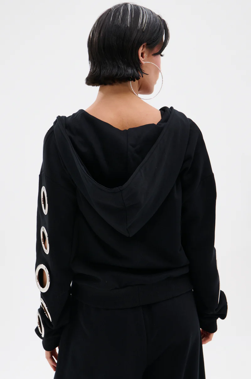 THROUGH THE NIGHT SWEATSHIRT WITH HOLES - Image 6
