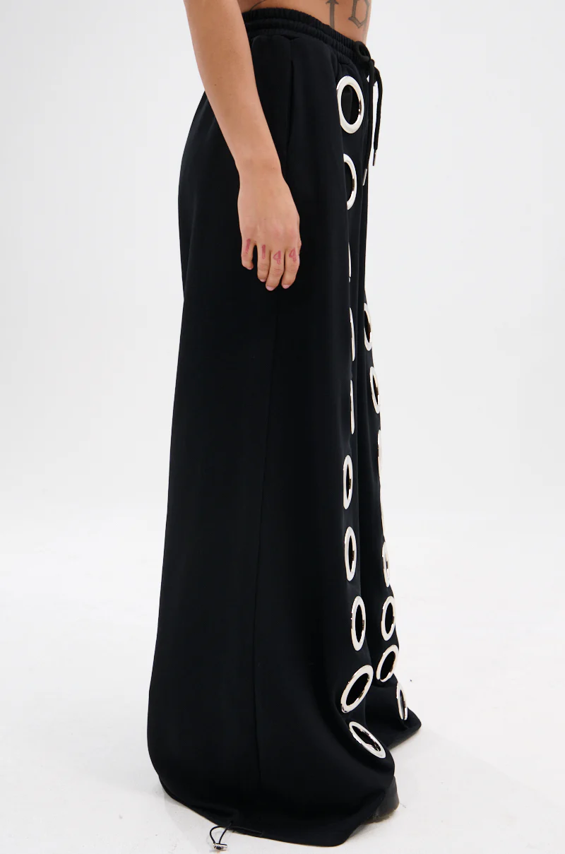 THROUGH THE NIGHT WIDE LEG SWEATPANT WITH HOLES - Image 5