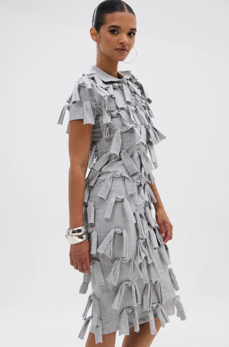 TIED DOWN KNOT MIDI DRESS - Image 3