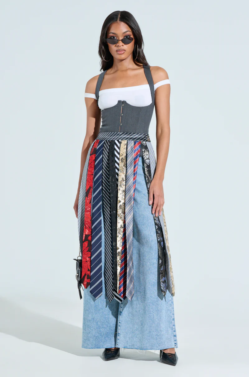 TIED IN BUSINESS MIDI SKIRT - Image 2