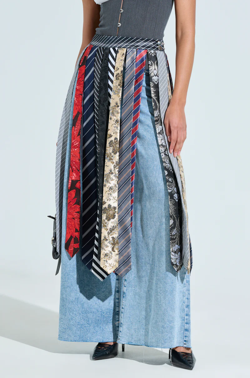 TIED IN BUSINESS MIDI SKIRT - Image 3
