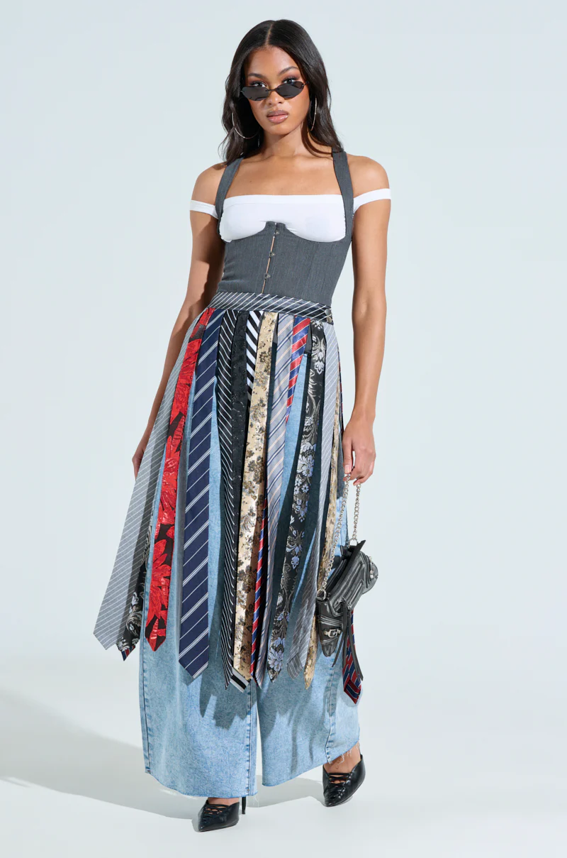 TIED IN BUSINESS MIDI SKIRT - Image 7