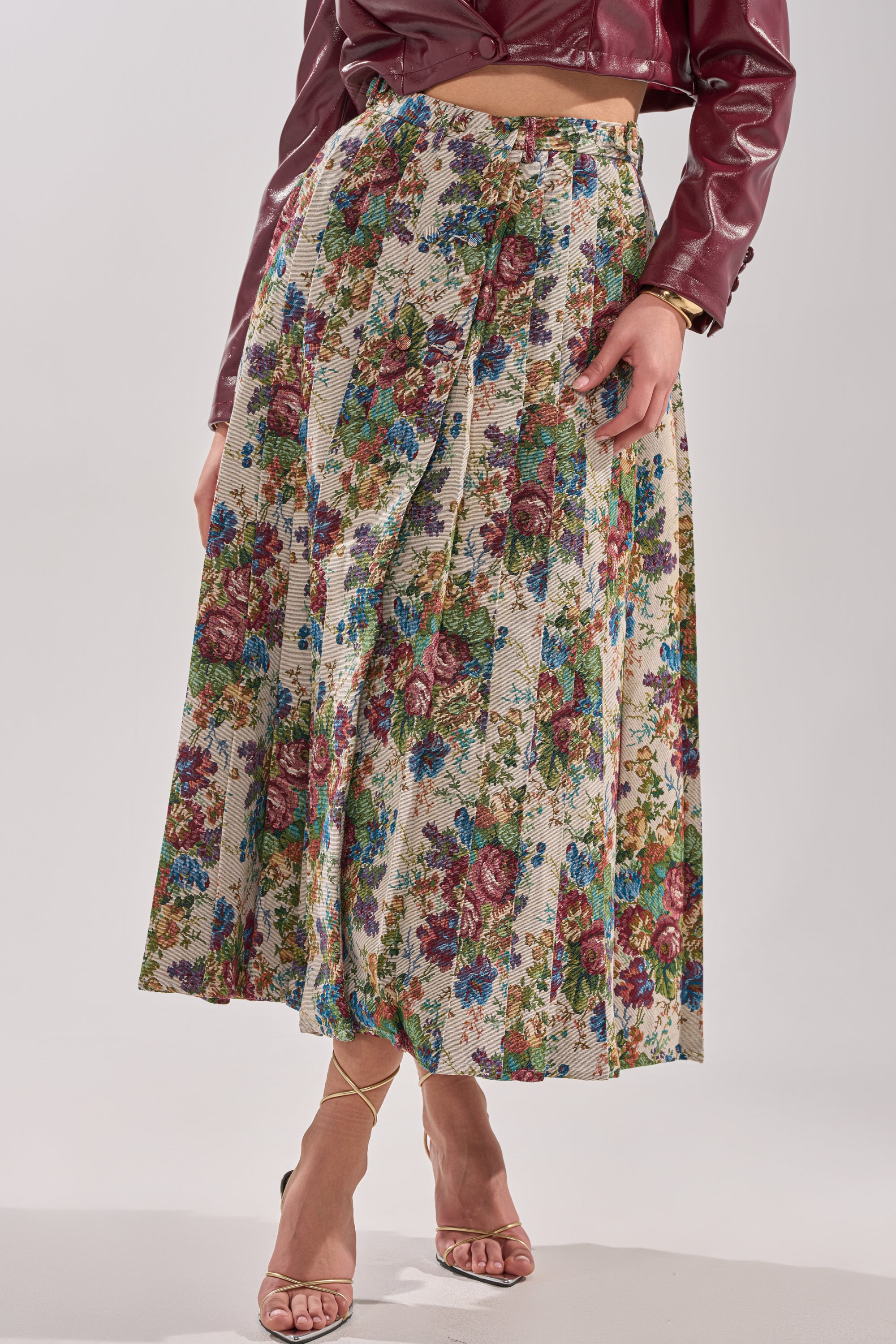 TIFFANY BROCADE MAXI SKIRT - Image 2