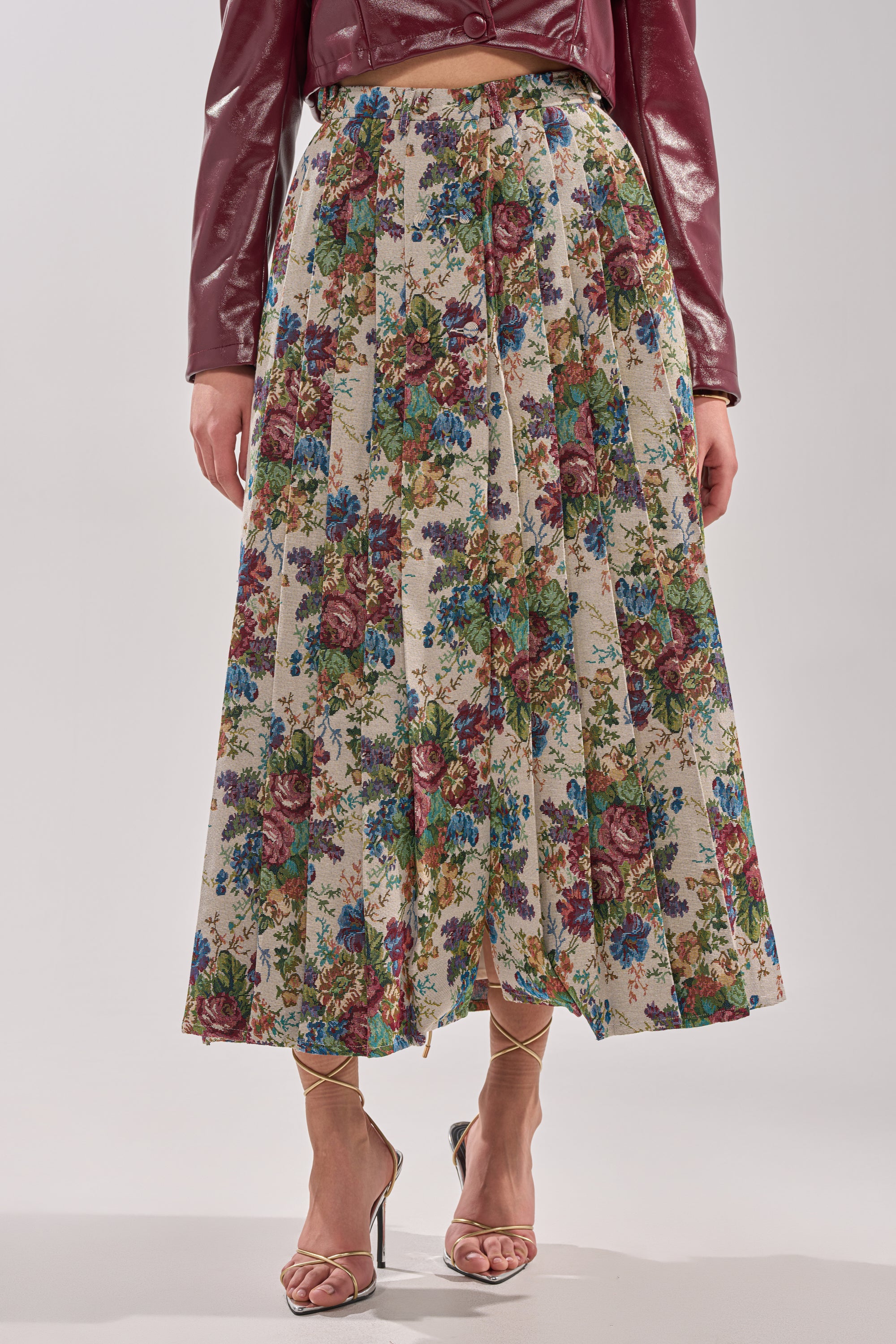 TIFFANY BROCADE MAXI SKIRT - Image 3