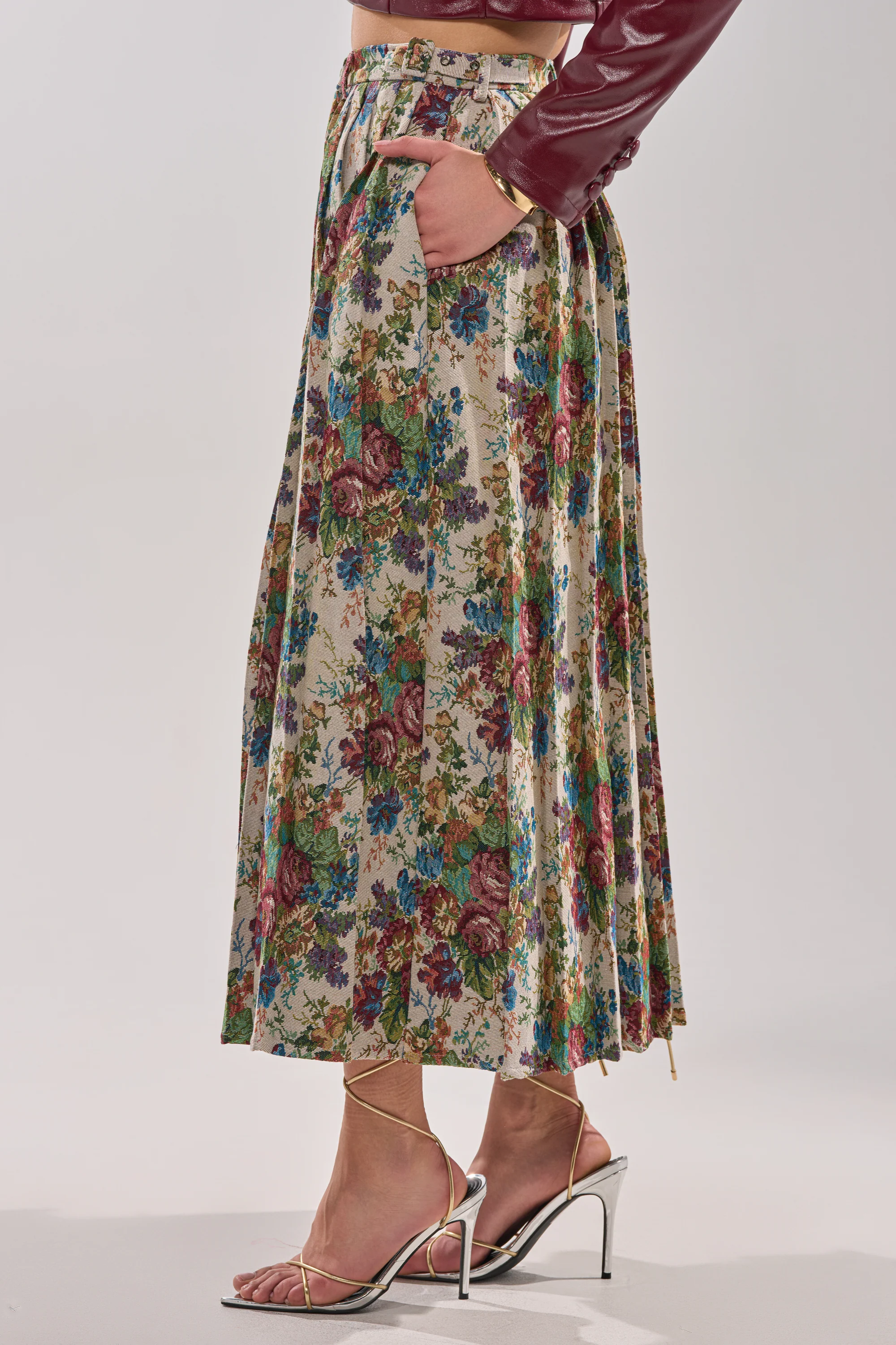 TIFFANY BROCADE MAXI SKIRT - Image 4