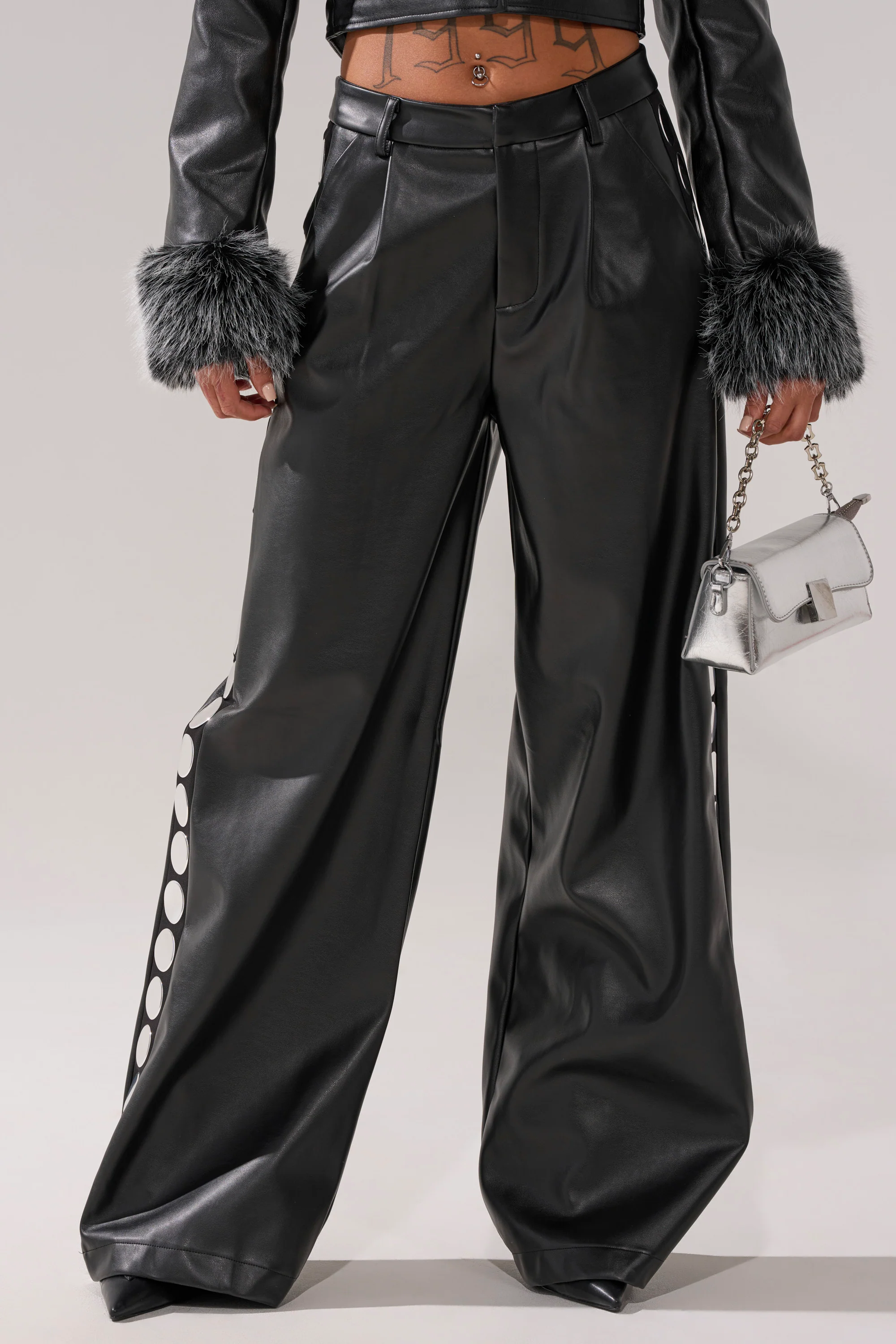 TIME AFTER TIME FAUX LEATHER TROUSER - Image 3