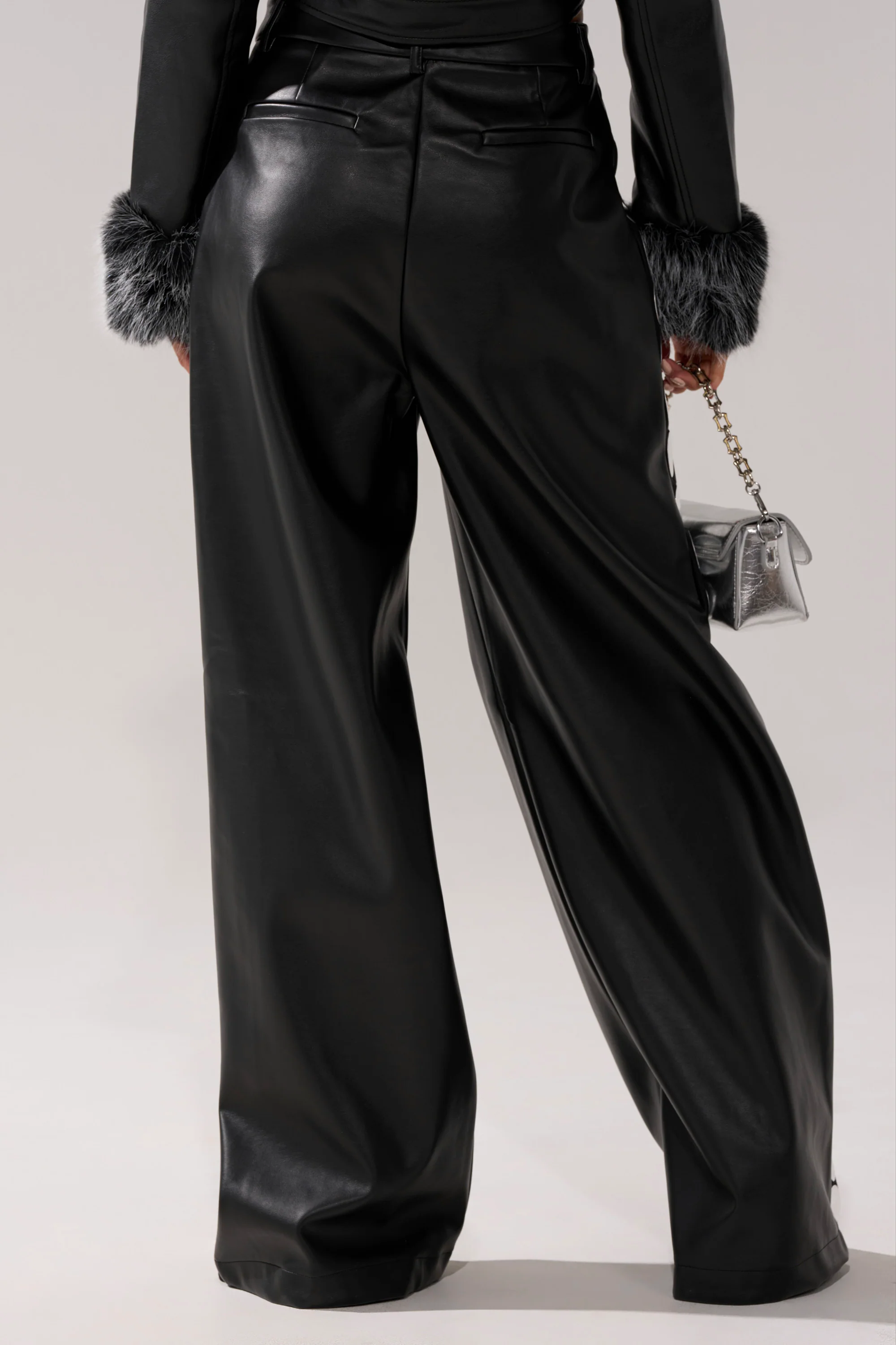 TIME AFTER TIME FAUX LEATHER TROUSER - Image 4