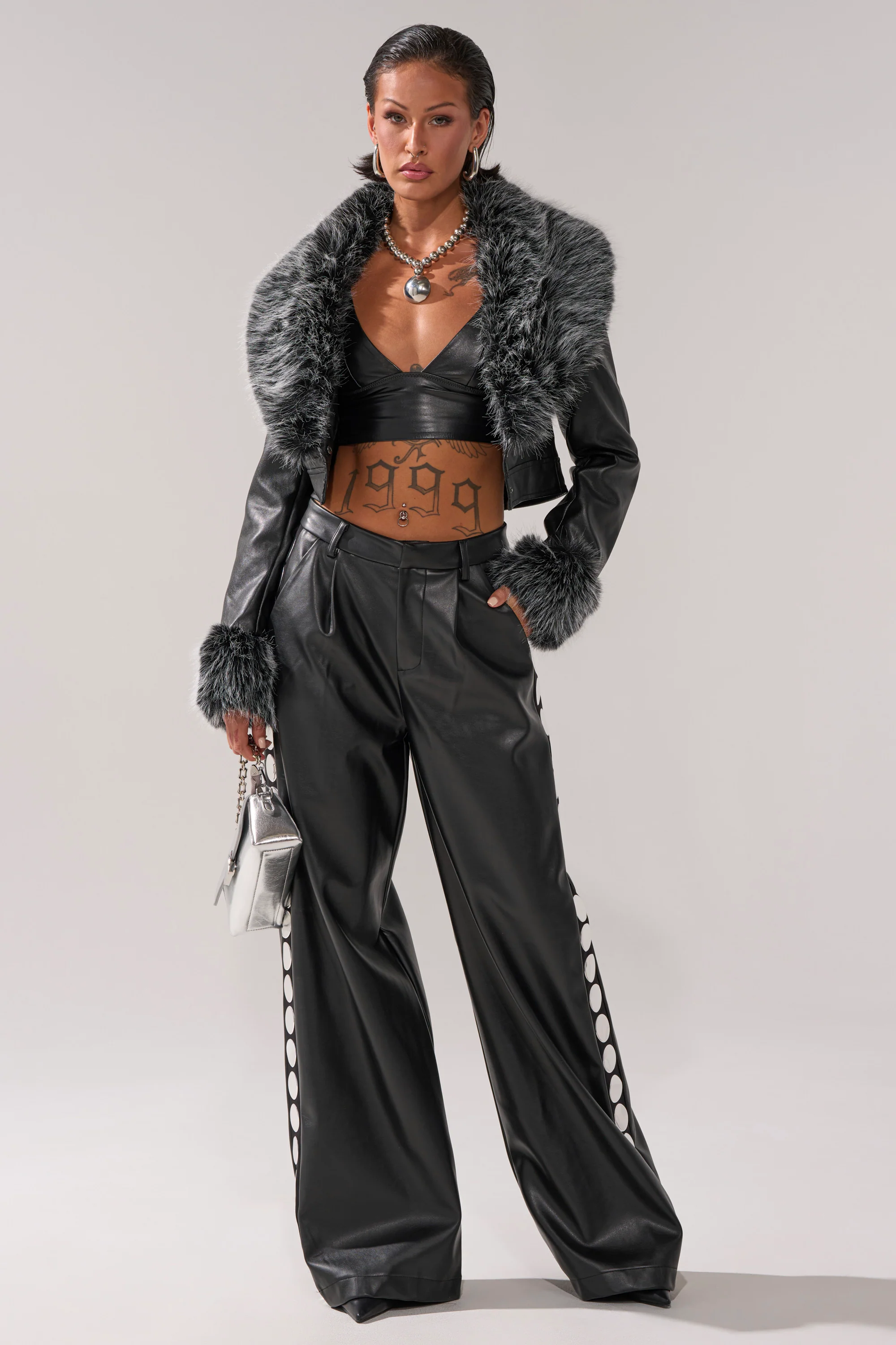 TIME AFTER TIME FAUX LEATHER TROUSER - Image 6