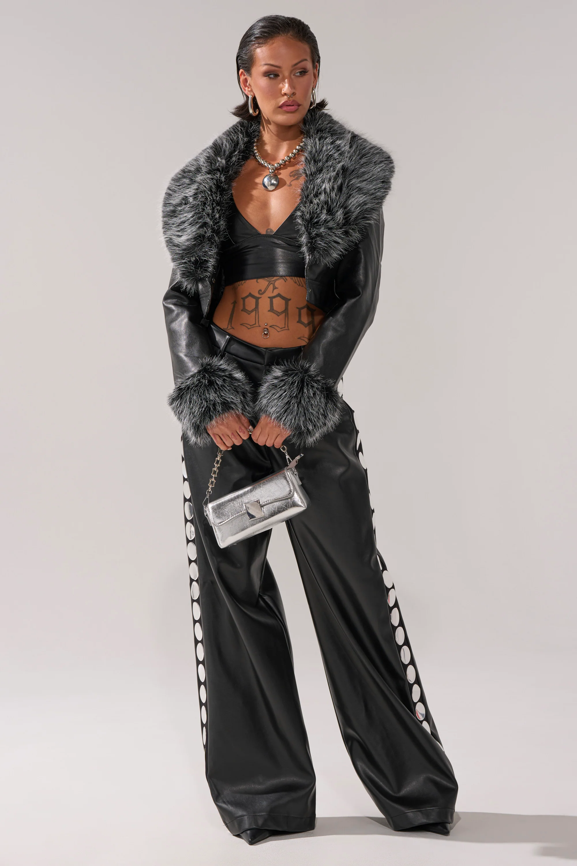 TIME AFTER TIME FAUX LEATHER TROUSER - Image 7