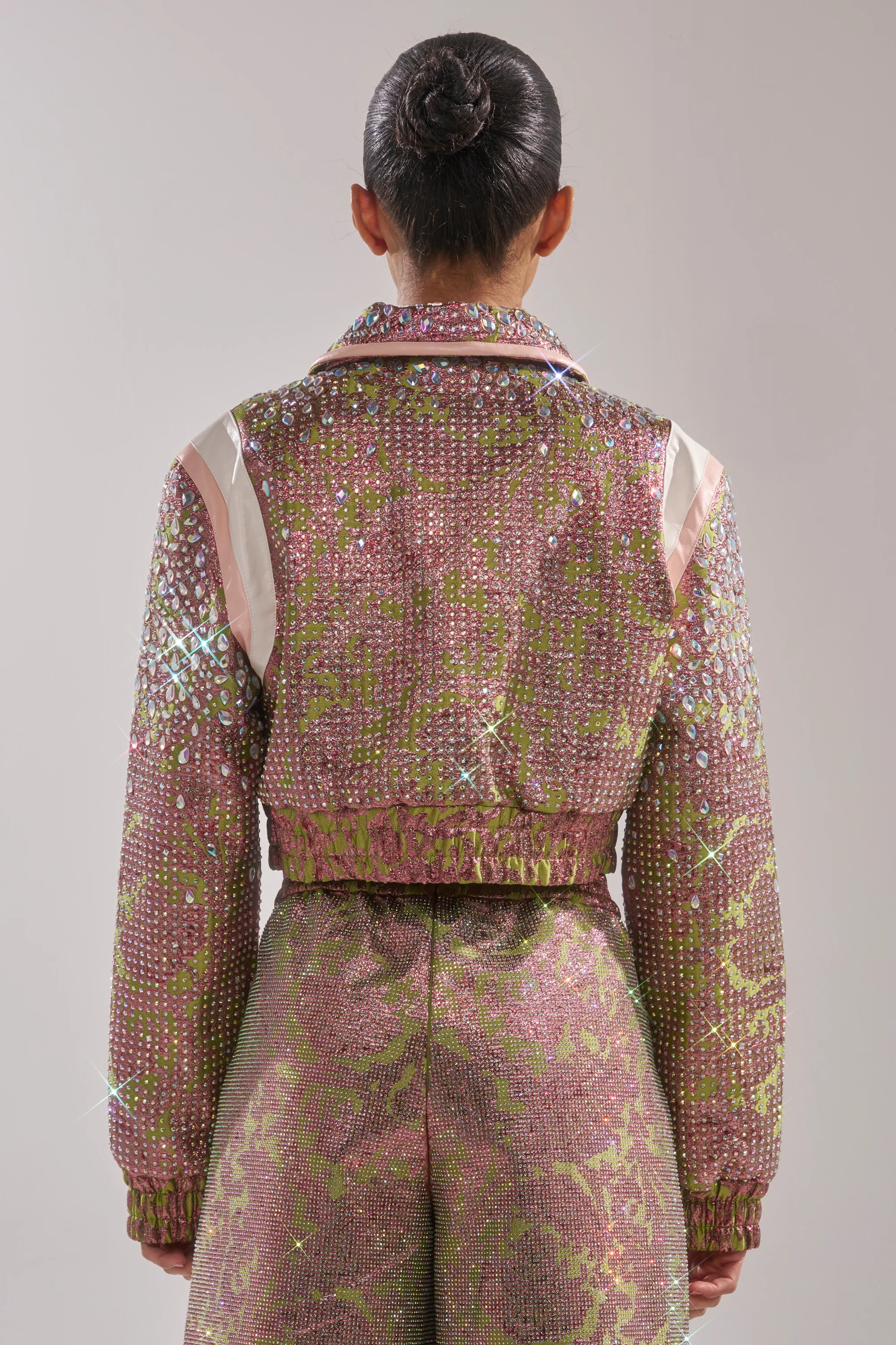 TIME AND TIME AGAIN RHINESTONE BOMBER - Image 7