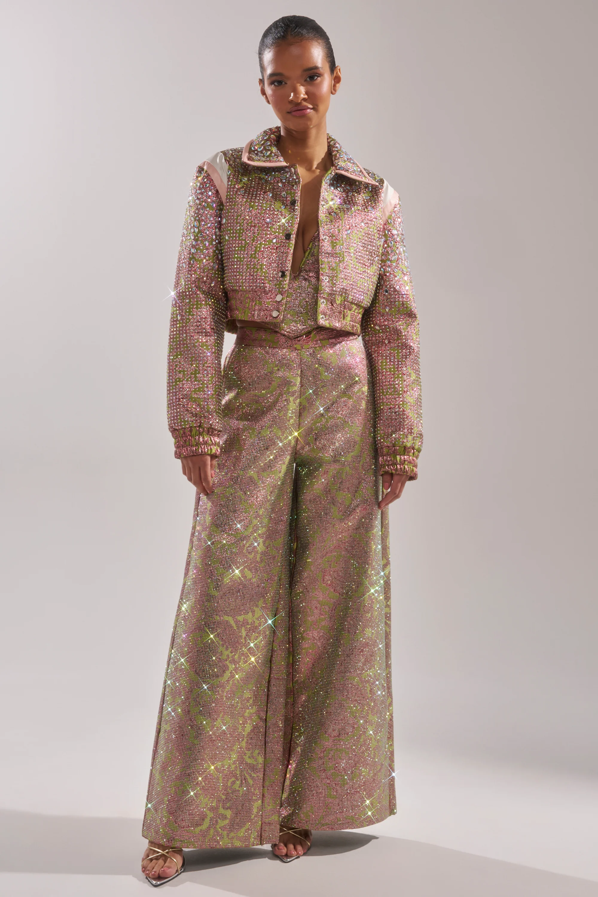 TIME AND TIME AGAIN RHINESTONE BOMBER - Image 8