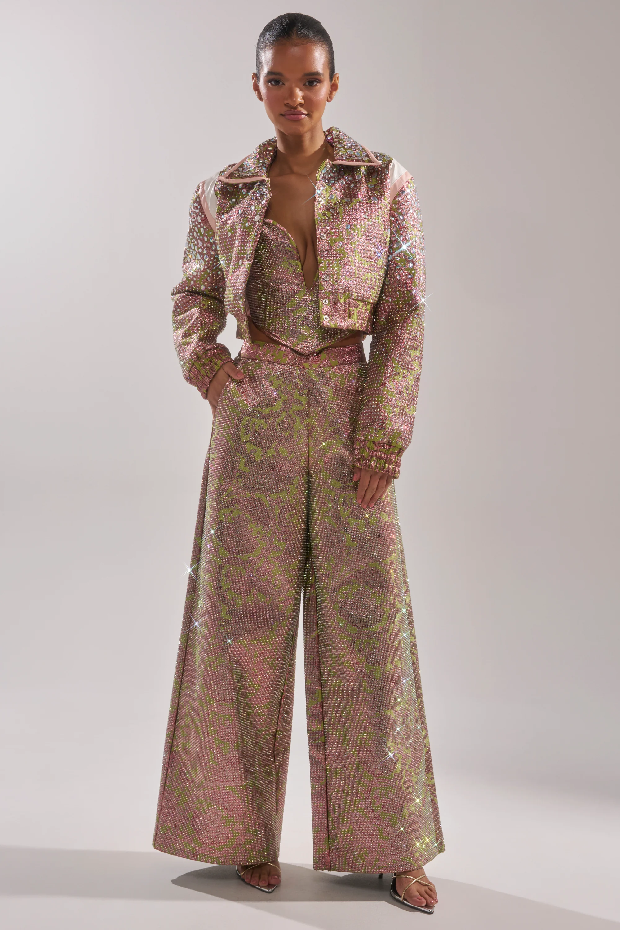 TIME AND TIME AGAIN RHINESTONE BOMBER - Image 9