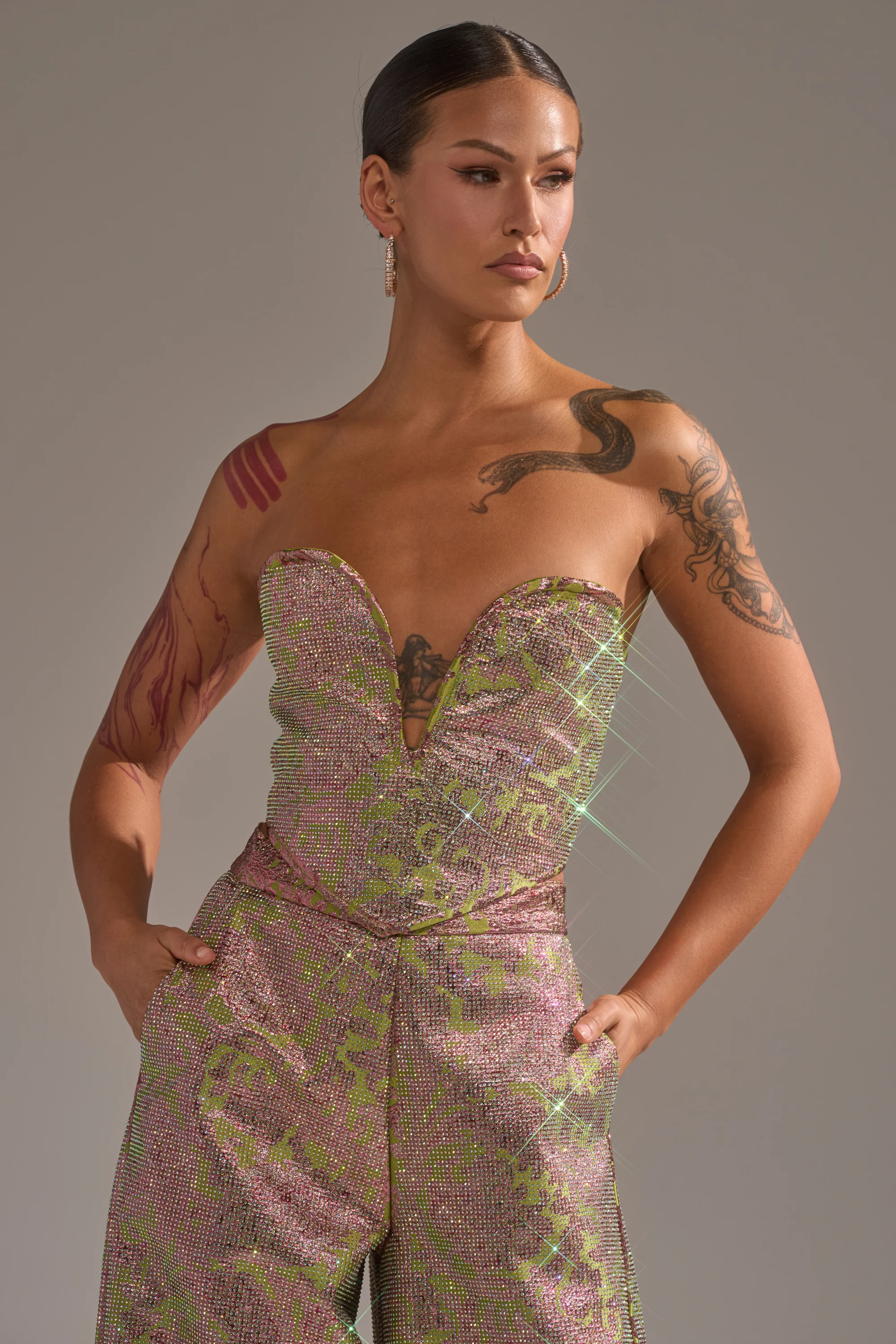 TIME AND TIME AGAIN RHINESTONE CORSET