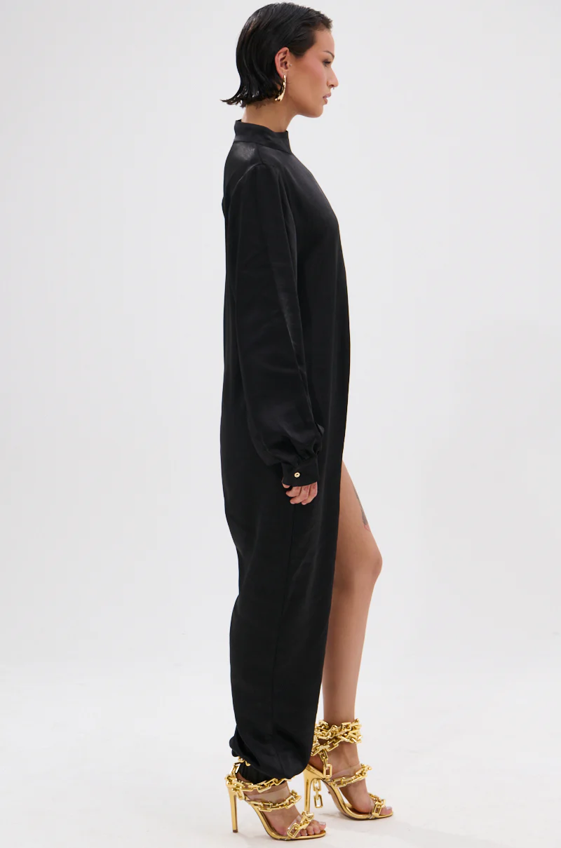 TIME FLIES SATIN ONE SLEEVE BLOUSE - Image 5