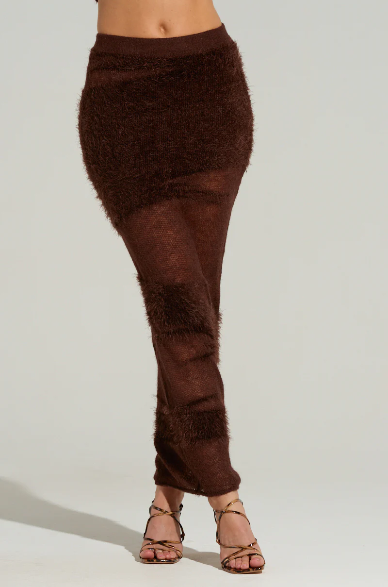 TIME FLIES MAXI SKIRT IN BROWN - Image 2