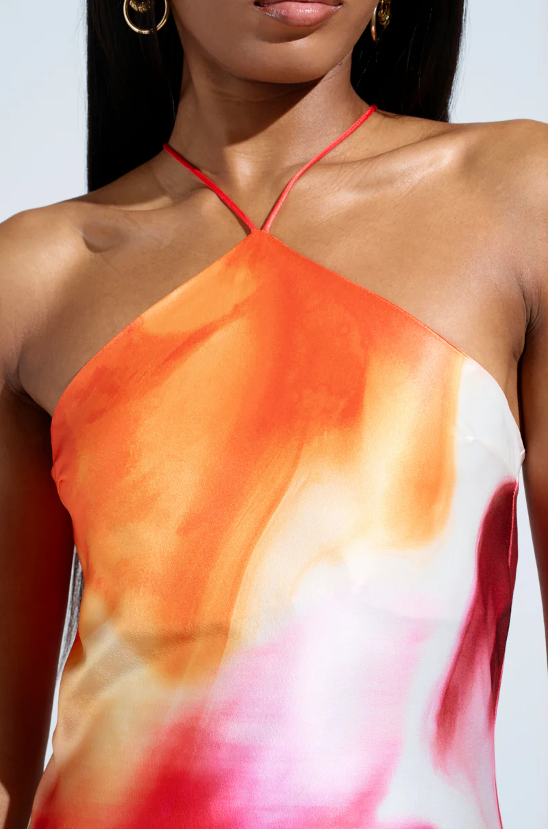 TIME MOVES FAST PRINTED MIDI DRESS - Image 6