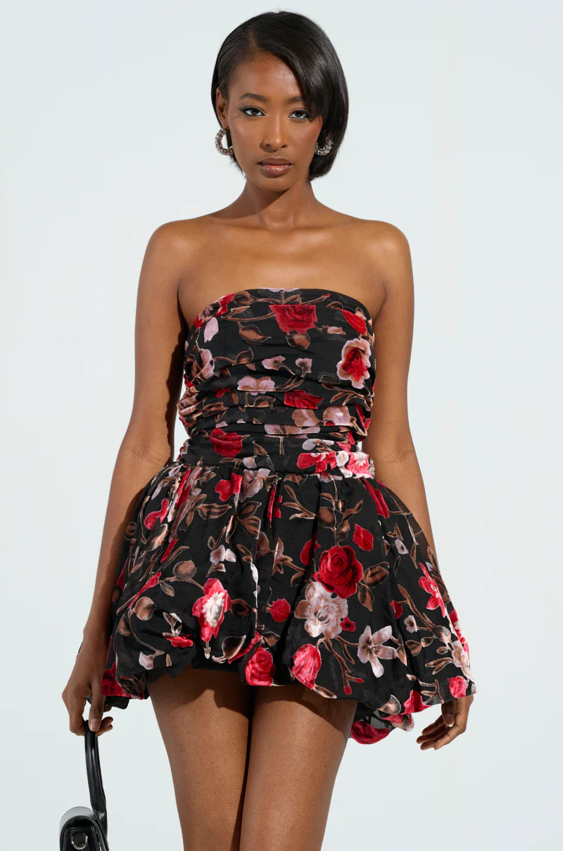 TIMELESS BEAUTY VELVET BURNOUT MINI DRESS - Image 2