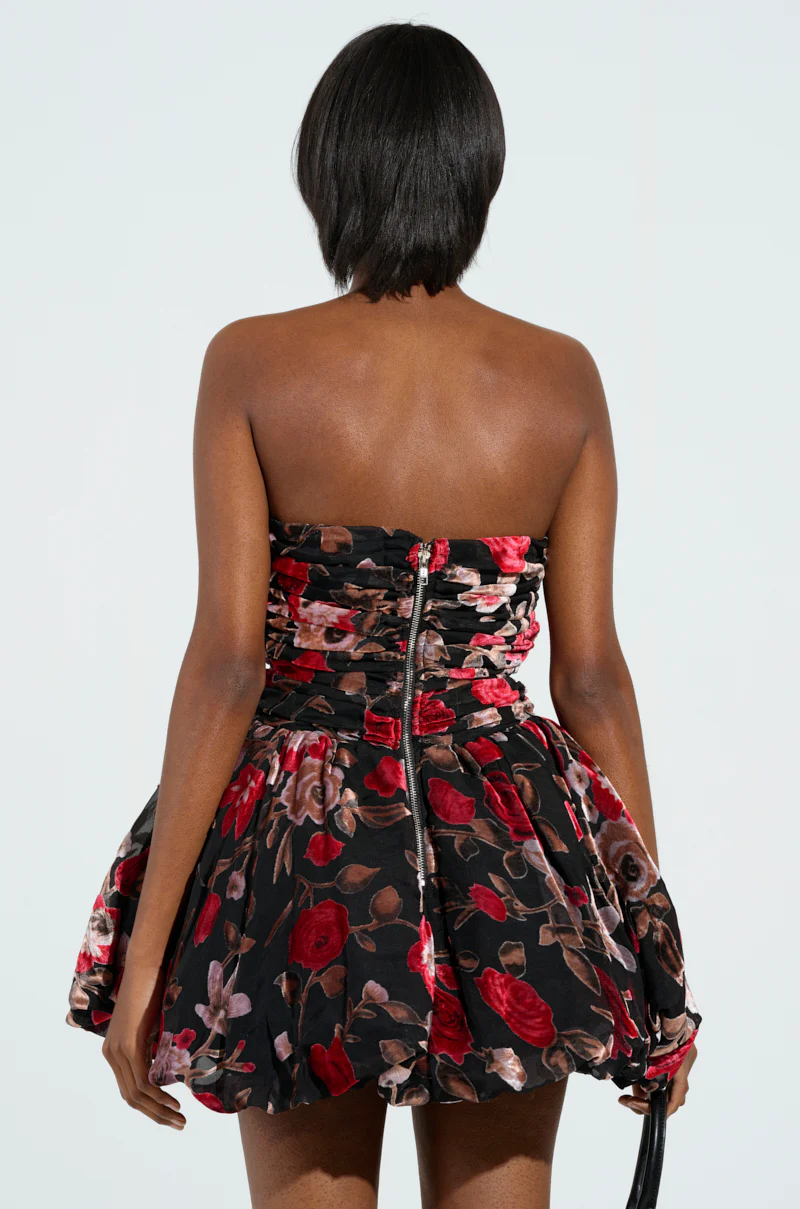TIMELESS BEAUTY VELVET BURNOUT MINI DRESS - Image 5