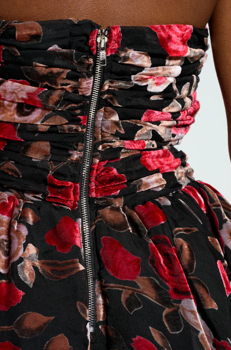 TIMELESS BEAUTY VELVET BURNOUT MINI DRESS - Image 6