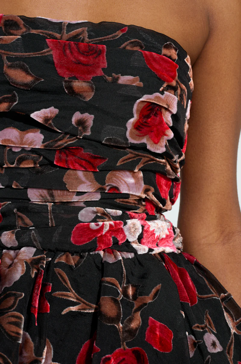 TIMELESS BEAUTY VELVET BURNOUT MINI DRESS - Image 7