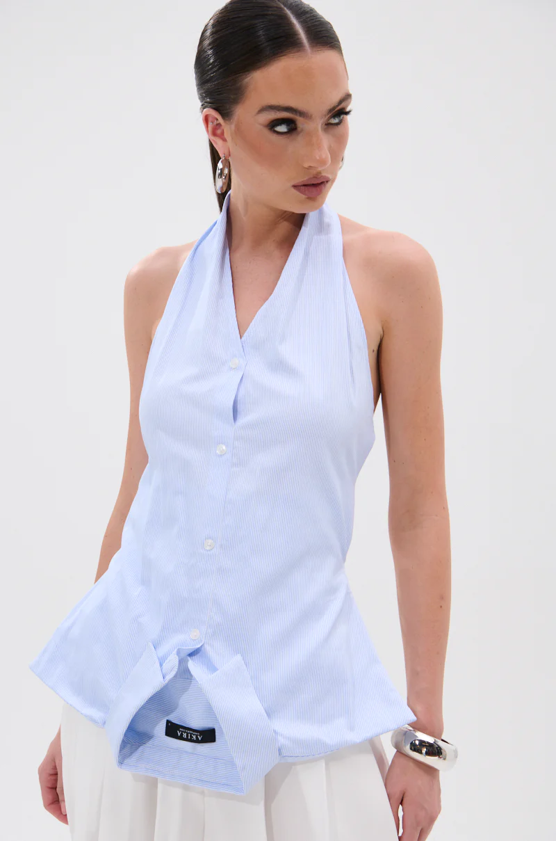 TINA STRIPE POPLIN BLOUSE - Image 2