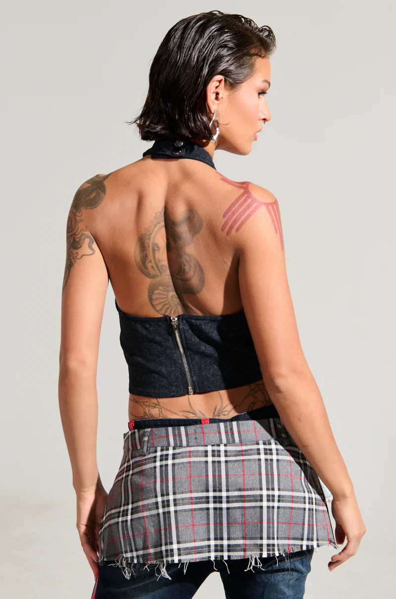 TINY LIL GIRL HALTER TOP WITH CHAIN - Image 3