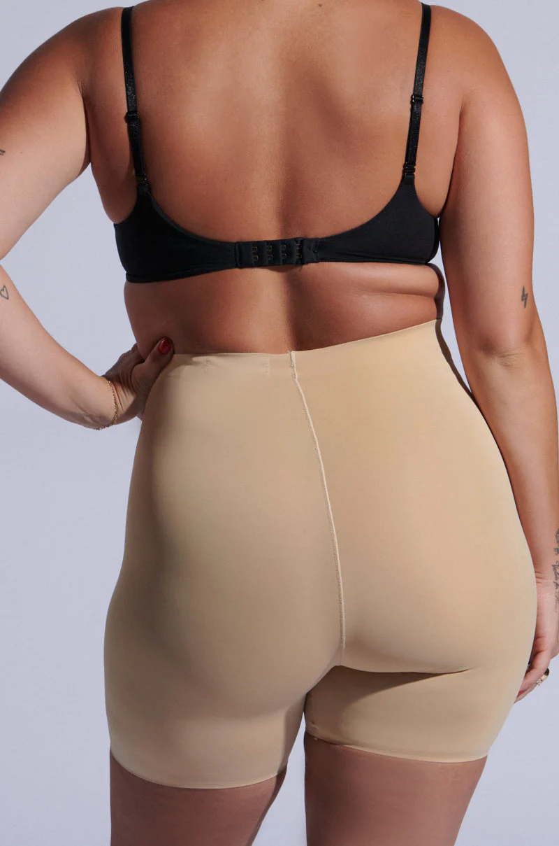 TITSY TUMMY TUCK SHORTS IN TAN - Image 12