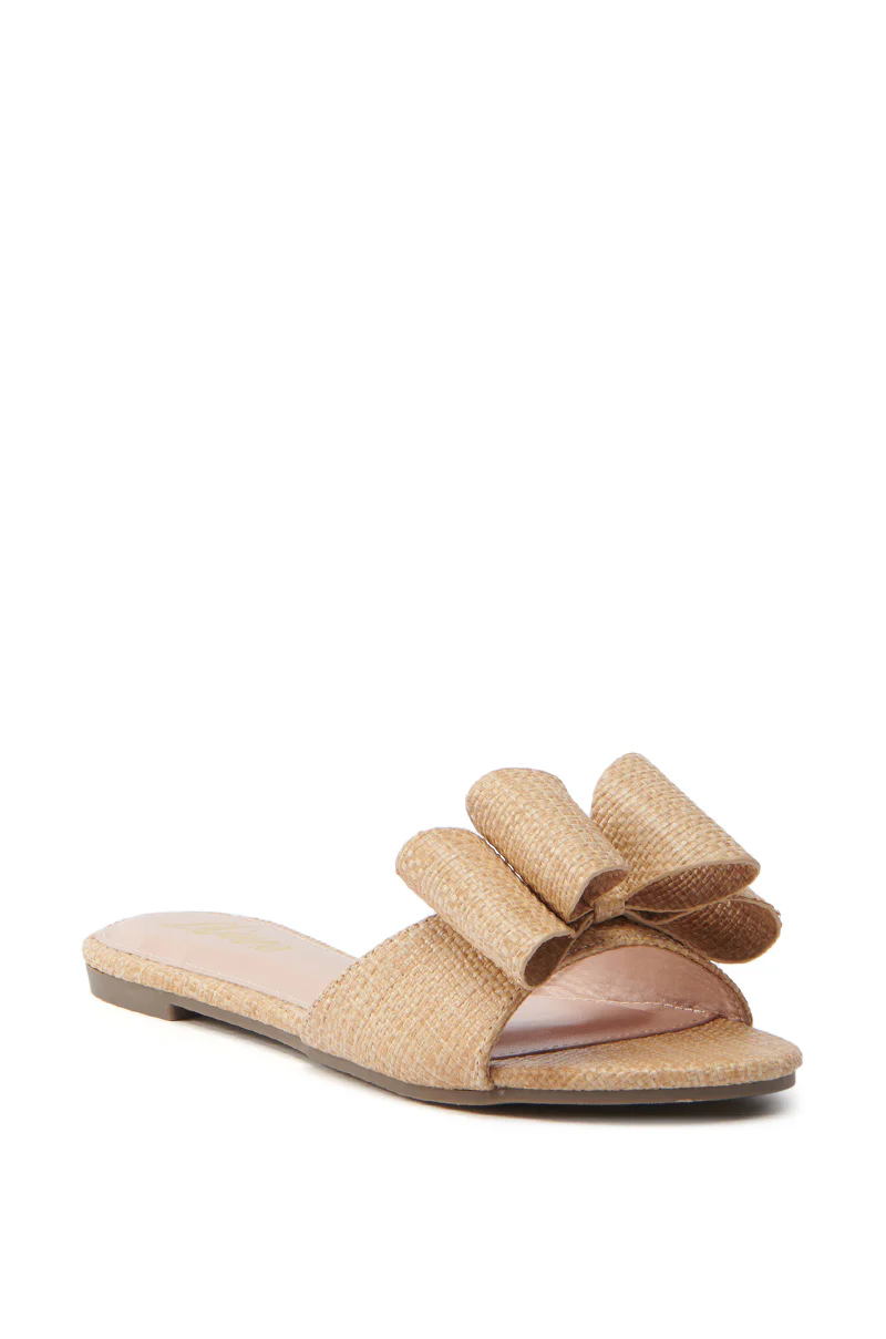 TIZZY RAFFIA FLAT BOW SANDAL - Image 5