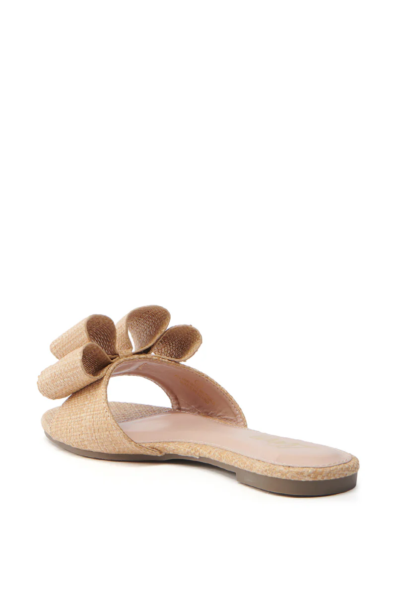 TIZZY RAFFIA FLAT BOW SANDAL - Image 6