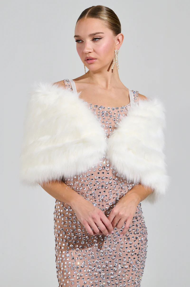 TO THE GALA FAUX FUR SHAWL - Image 2