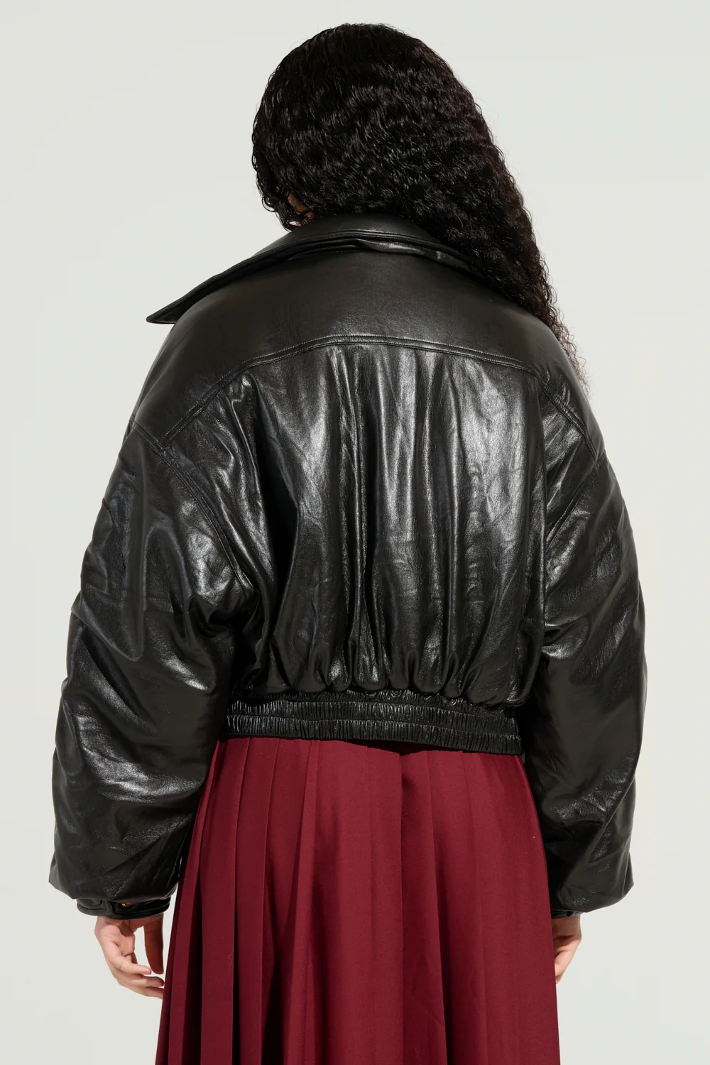 TOKYO DRIFTING FAUX LEATHER BOMBER - Image 5