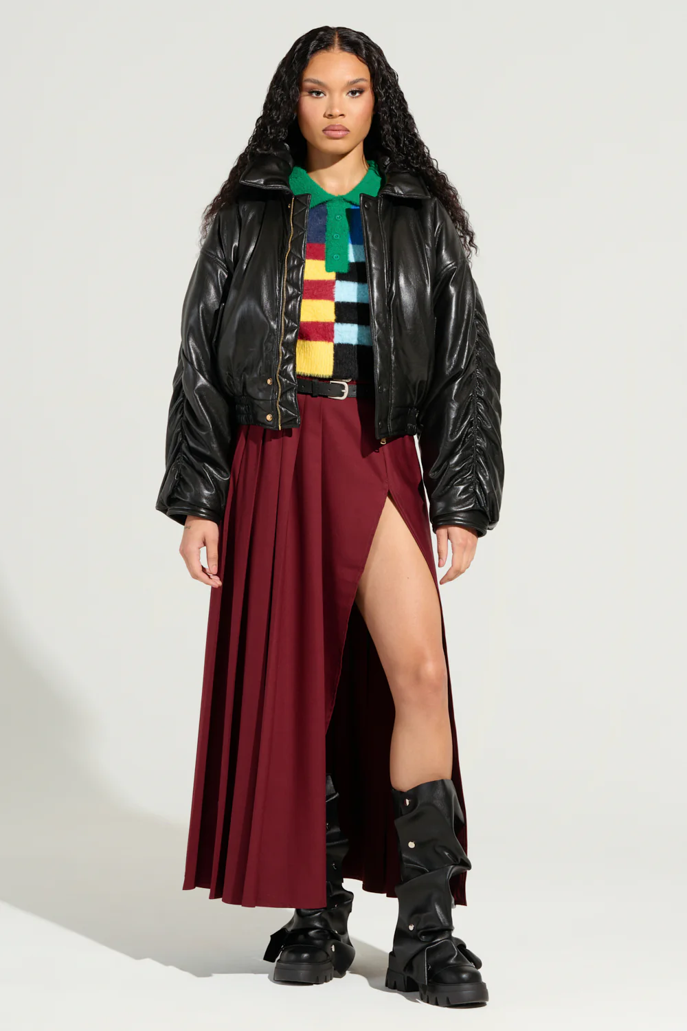 TOKYO DRIFTING FAUX LEATHER BOMBER - Image 6
