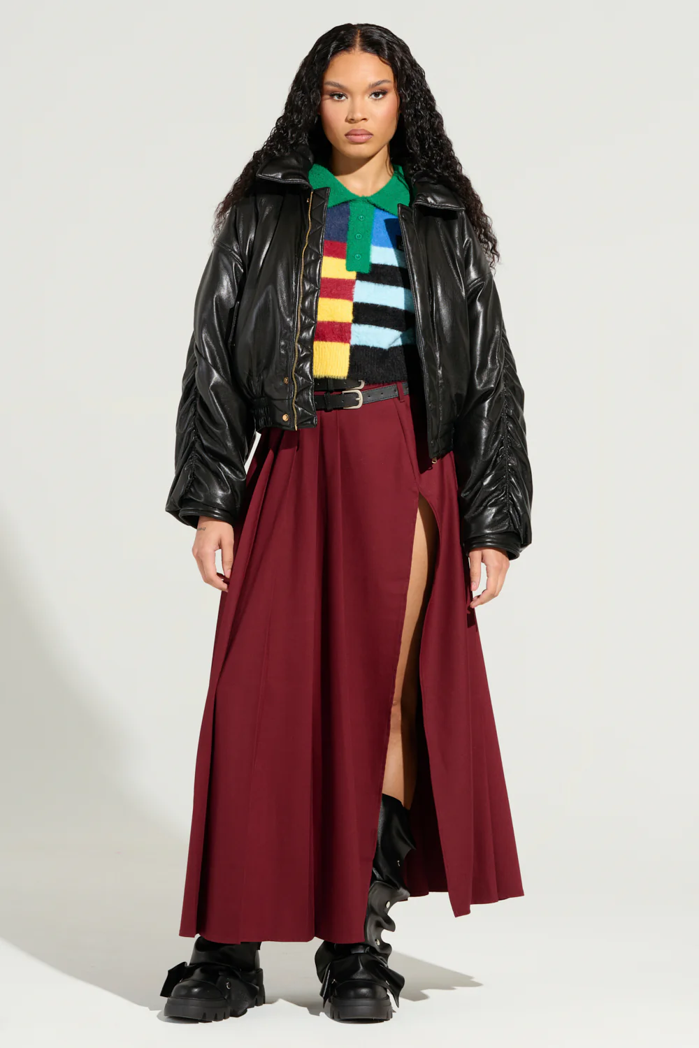 TOKYO DRIFTING FAUX LEATHER BOMBER - Image 7